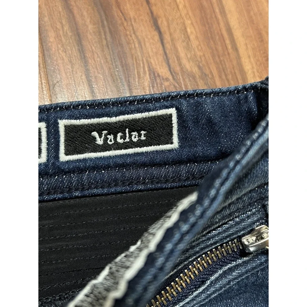 Rock Revival Moto Distressed Rip Zipper Vaclar Jeans RR Motorcycle Biker 32x31